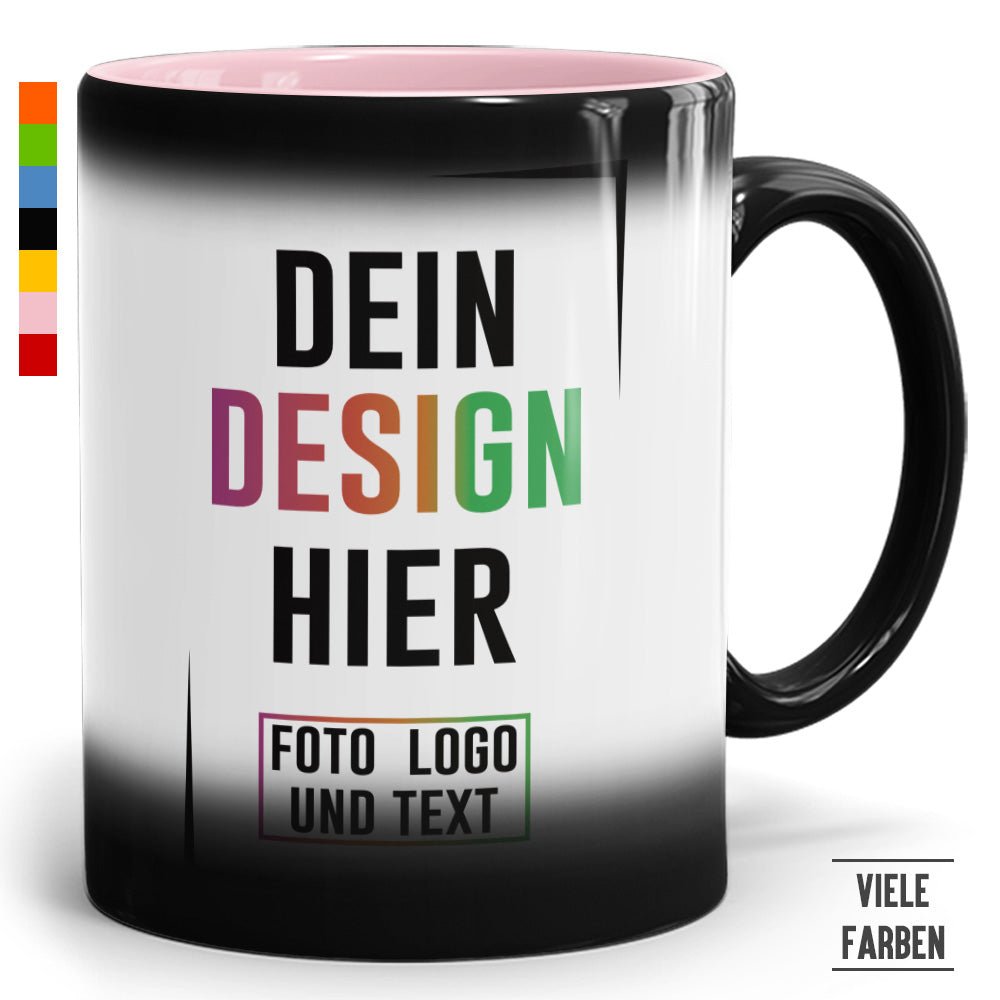 Zaubertasse mit verschiedenen Innenfarben - Fototassen.de