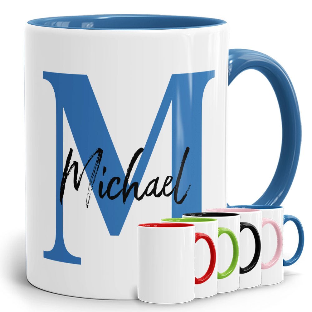 Tasse mit Initial und Wunschname in vielen Farben - Fototassen.de