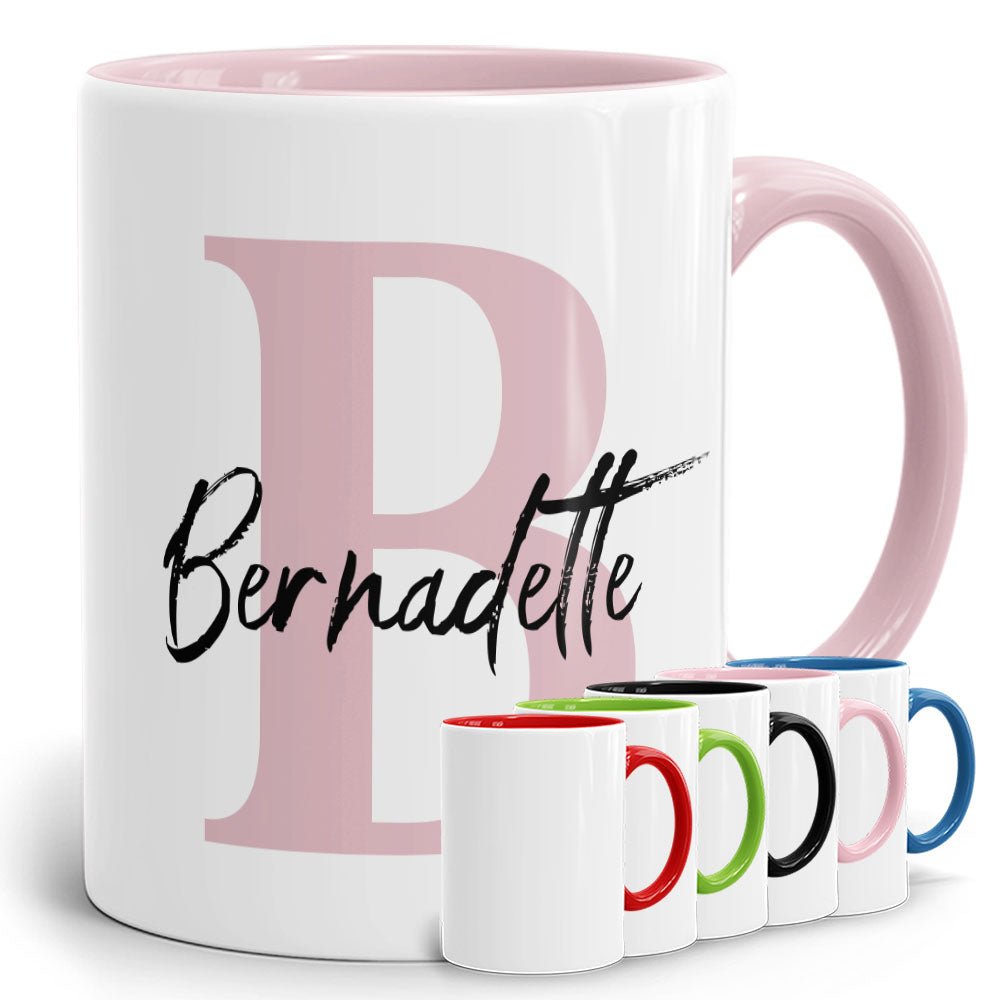 Tasse mit Initial und Wunschname in vielen Farben - Fototassen.de