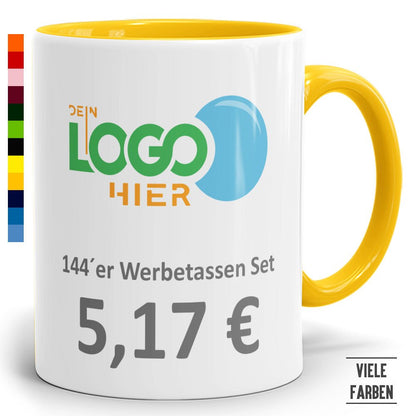 144 Werbeset Zweifarbtasse in vielen Farben - Fototassen.de