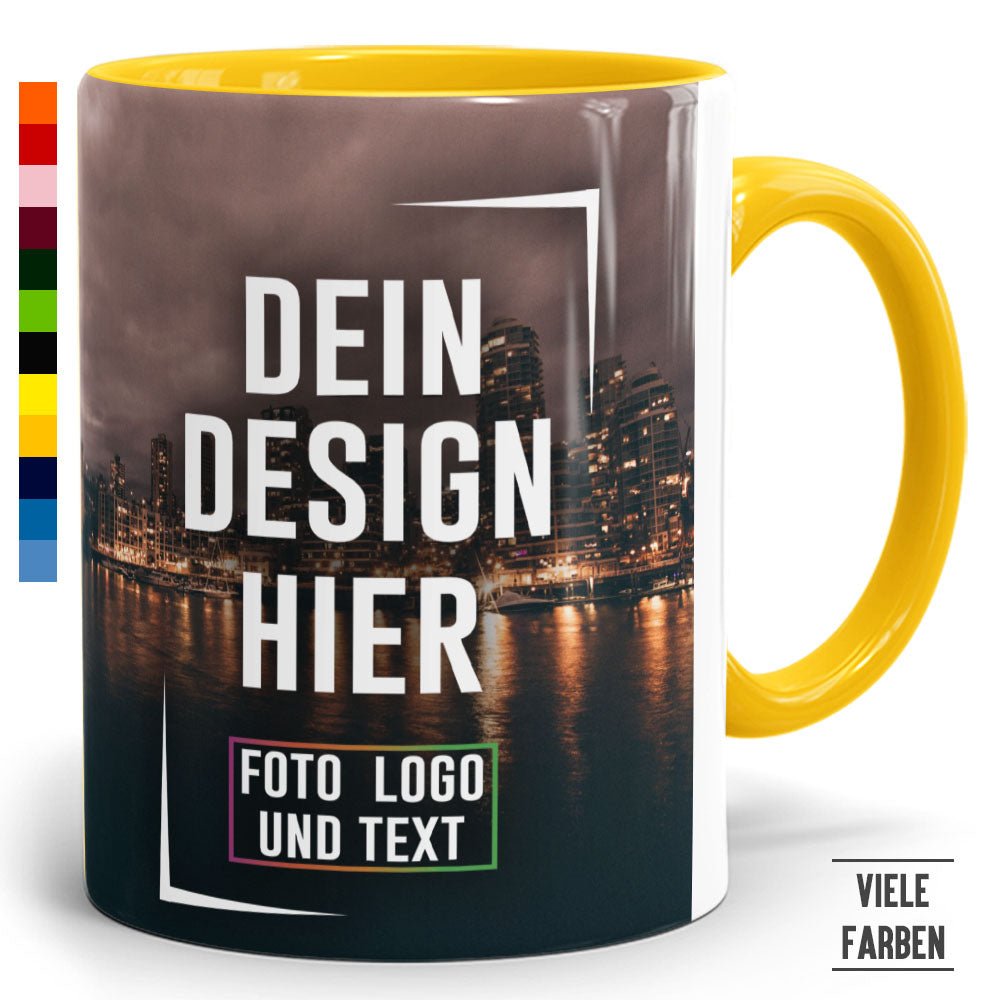 Panorama Zweifarbtassen Two Tone & Handle in 12 Farben - Fototassen.de