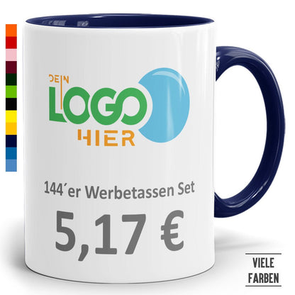 144 Werbeset Zweifarbtasse in vielen Farben - Fototassen.de
