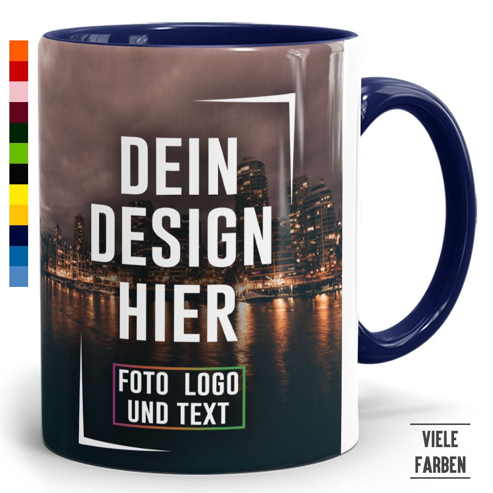 Panorama Zweifarbtassen Two Tone & Handle in 12 Farben - Fototassen.de