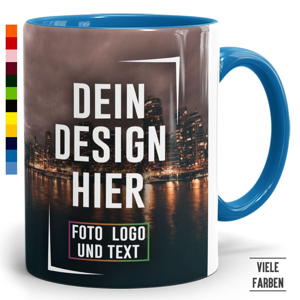 Panorama Zweifarbtassen Two Tone & Handle in 12 Farben - Fototassen.de