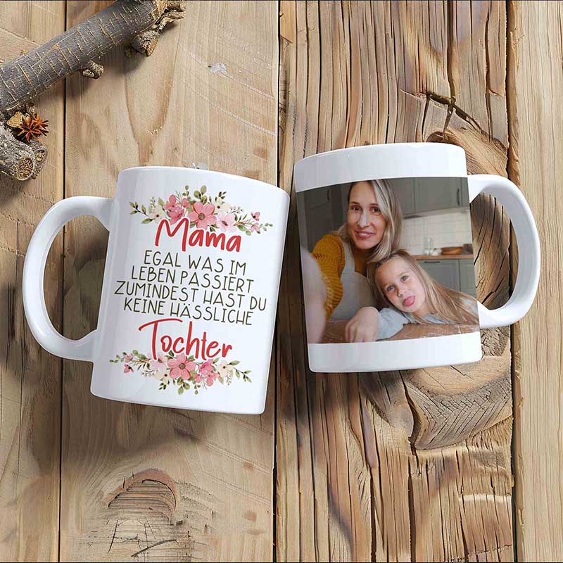 Tasse mit Spruch Mama und Foto 