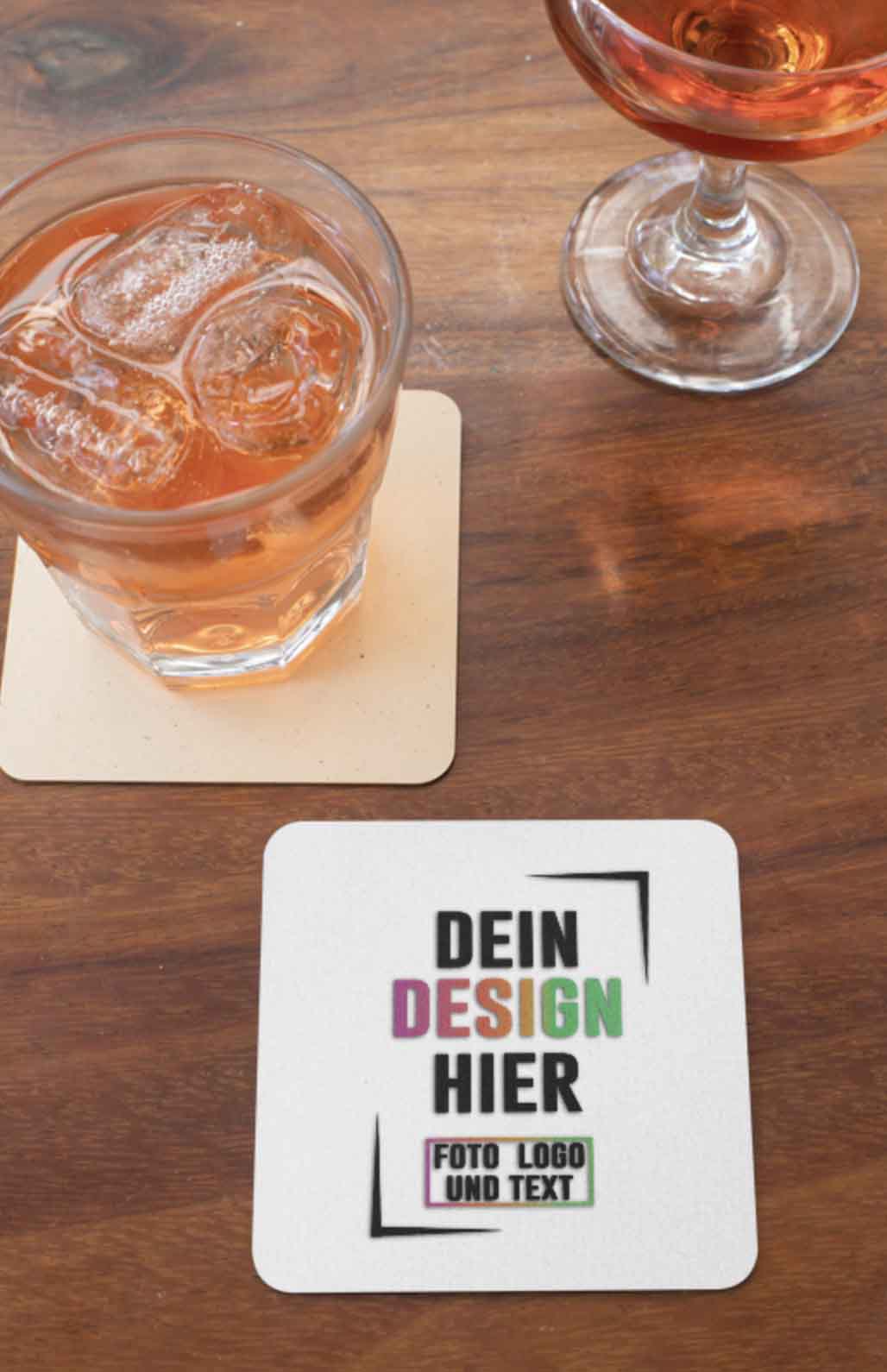 Untersetzer bedrucken und personalisieren schon ab 1 Stck - Beispiel